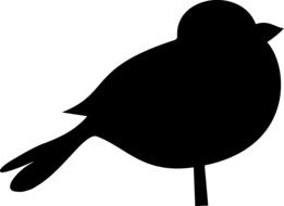 Clip Art of black bird silhouette