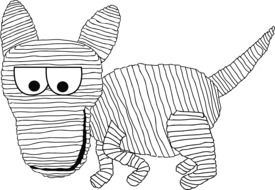funny animal like a mummy