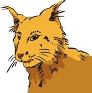 Yellow cat clipart