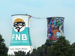 painted cooling towers in South Africa