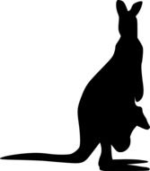 Australia Kangaroo silhouette drawing