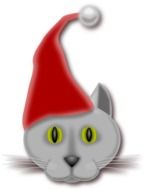 animated Christmas cat