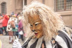 man in the mask celebrating carnival