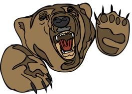 bear with open mouth drawing