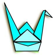 Origami paper crane