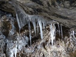 icicles in the cave