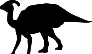 painted profile of a herbivore dinosaur