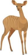 Deer Brown Stripes drawing