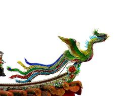 colorful dragon on the roof of the temple