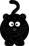 cartoon black Jaguar