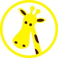 portrait of a giraffe as a graphic image