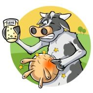 drawing of a sick diary cow