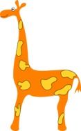 cartoon Orange Giraffe