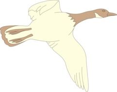 Goose Flying Bird drawing