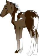 Standing horse clipart
