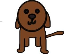 painted brown dog