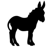 drawn donkey profile
