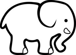 a child's drawing of an elephant