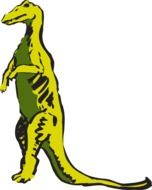 Yellow Standing Dinosaur, drawing