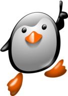 cartoon penguin as a graphic image
