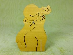 Wood Puzzle cat