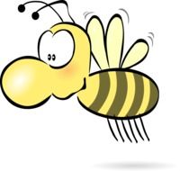cartoon Bee with big nose