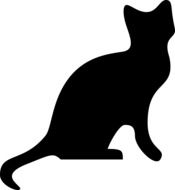 incredible Cat Black Silhouette drawing