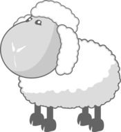 cute Sheep as a drawing