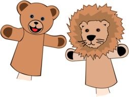 Puppets Finger Bear drawing