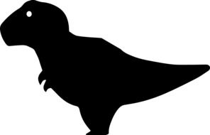 cartoon T-Rex Dinosaur, Silhouette