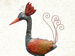 cute decorative metal peacock chicken