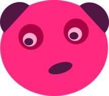 pink panda face pattern