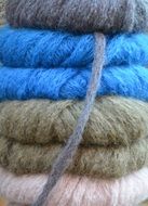 coils of soft wool