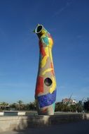 Colourful monument in a park
