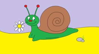 graphic image of a funny snail