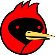 Clipart,picture of black and red bird