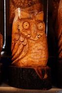 owl made of wood