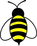 drawing of a bee on a white background
