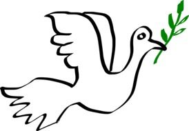 drawing of anti-war dove of peace