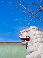 guardian dogs of a shrine in Japan