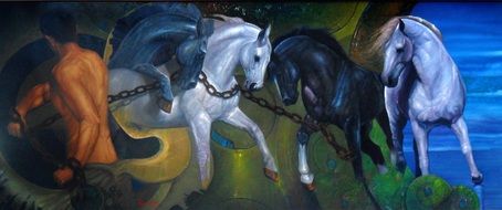 picturesque picture of horses