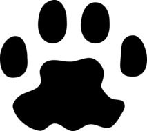 animal paw as a drawing
