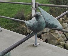 metal birds as decoration