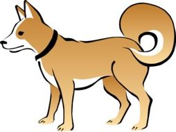 Dog Brown tail drawing