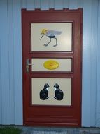 decorated house door
