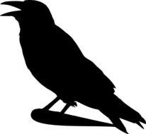 silhouette of crows on a branch as an illustration