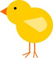 yellow little chicken as a drawing