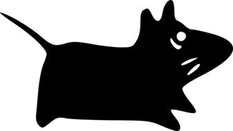 black silhouette of a mouse