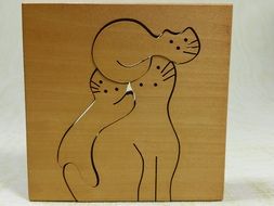 wooden cat puzzle