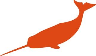 orange silhouette of swordfish